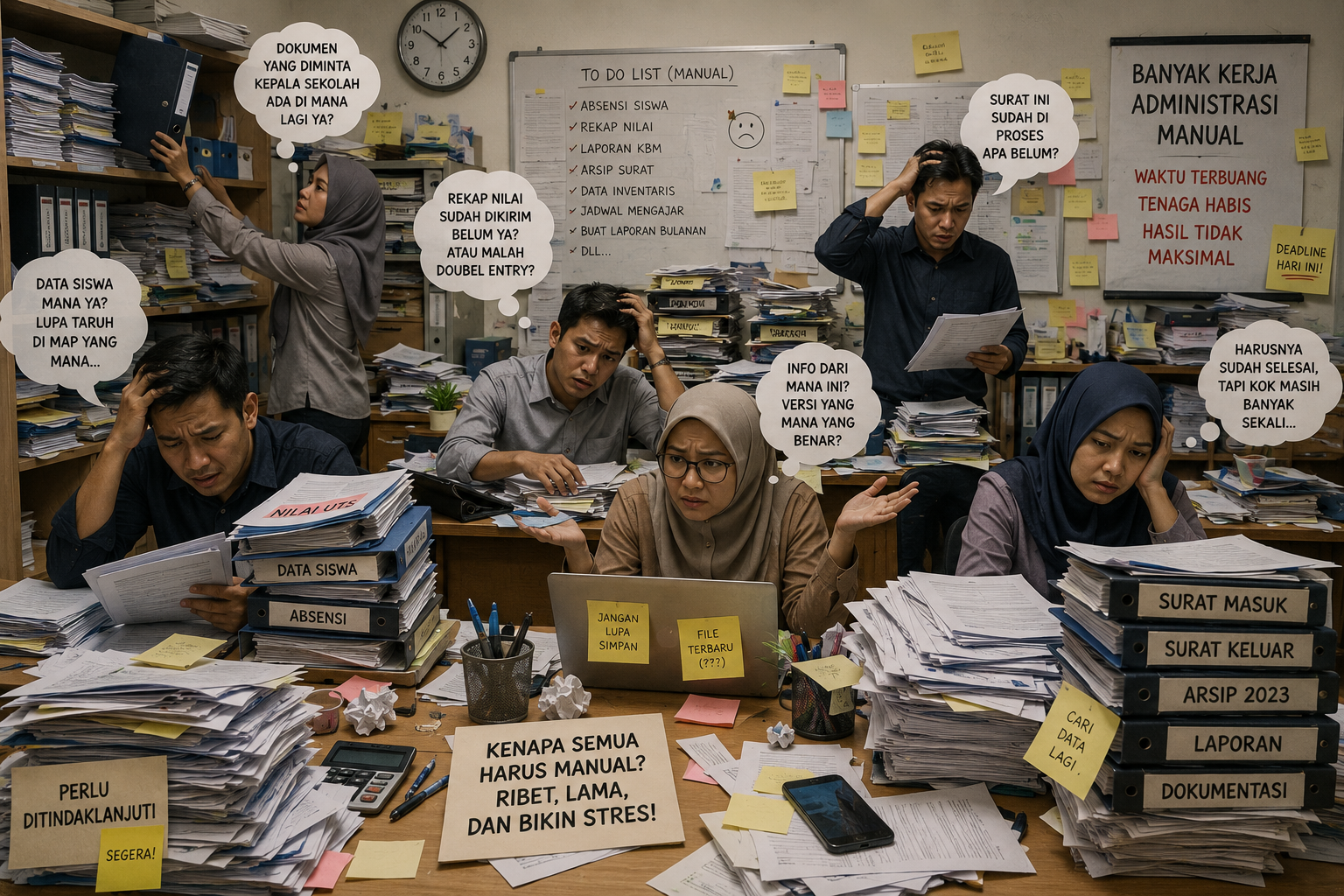Administrasi manual yang berantakan